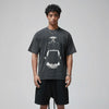 Boxy-Fit Animal Teeth Illustrated Black T-Shirt
