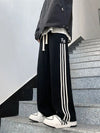 Çizgili Bol Kesim Jogger, arka görünüm — Navra Wear