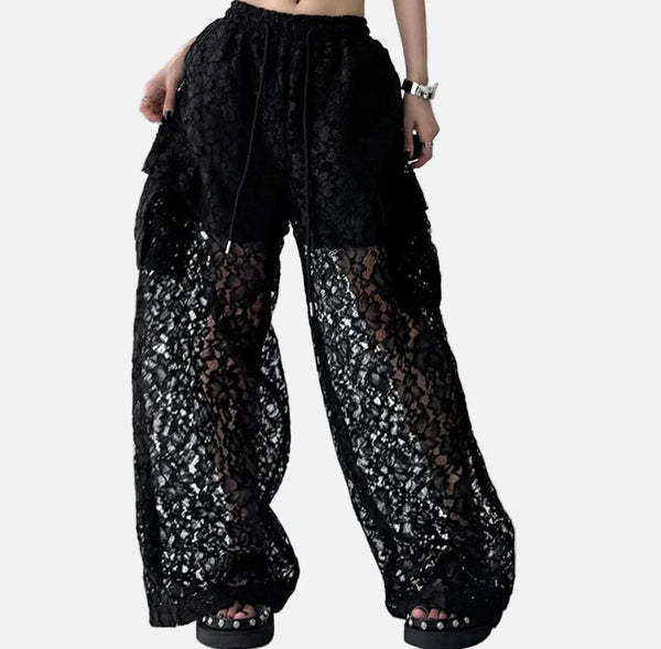Cutwork Lace Retro Wide-Leg