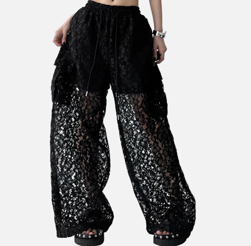 Cutwork Lace Retro Wide-Leg