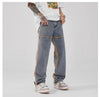 Modern Yellow Stripe Heritage Mosaic Denim