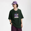 Block-Color Color Mountain Illustrated T-Shirt