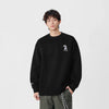At Baskılı Bisiklet Yaka Sweatshirt, model üzerinde — Navra Wear