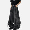 Western Style Multi Pockets Bell Leg Denim