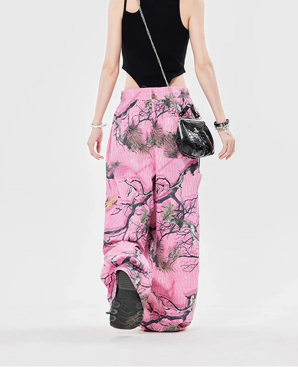 Tie-Dye High-Rise Street Trousers alternatif görünüm
