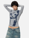 Insulated Nine-Lives Print Long Sleeve T-Shirt