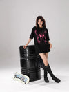 Women Block-Style Wings-Print Print Relaxed Fit T-Shirt