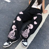 Skull Hearts Wide-Leg