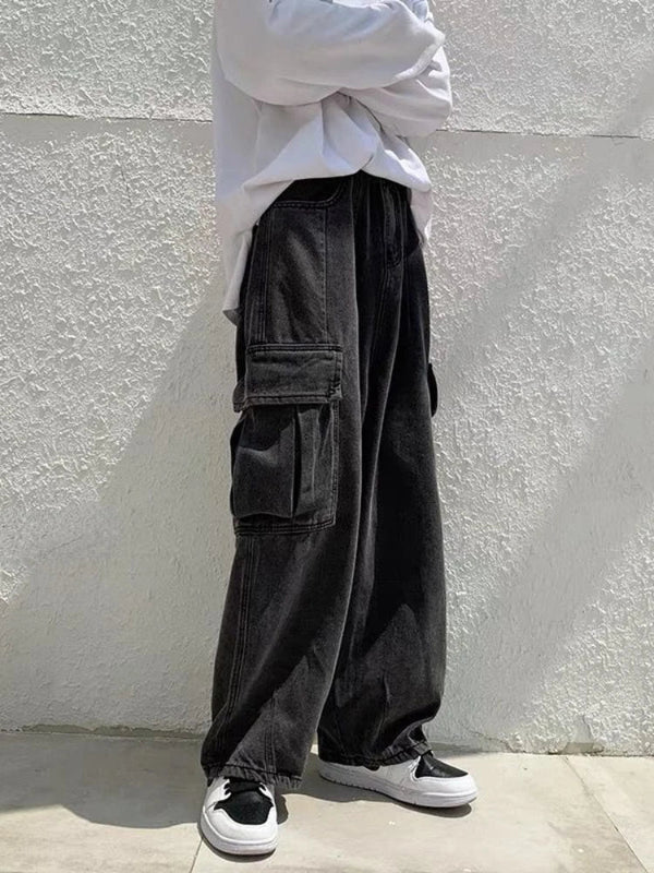 Handsome Classic Bell Leg Denim Utility Denim alternatif görünüm