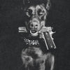 Doberman Gangster Pup-Print Illustrated T-Shirt