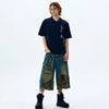 Elegant Letter Illustrated Short Sleeve Collar-Knit T-Shirt