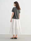Neck Round Print Slogan Slimming T-Shirt