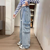 Field Vibe High-Rise Bell Leg Denim Utility Denim