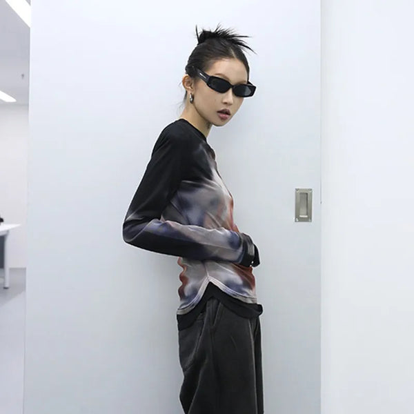 Shinjuku Mesh Tie Dye Cyber T-Shirt alternatif görünüm