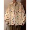 Mens Colorful Plaid Oversized Casual Top