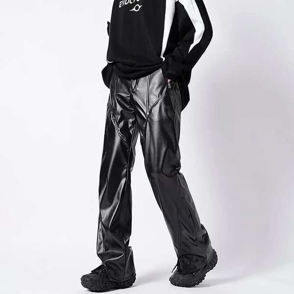 Waterproof Moto Leather Trousers alternatif görünüm