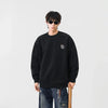 Nakışlı Bisiklet Yaka Sweatshirt, arka görünüm — Navra Wear