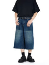 Heritage Wide Leg Denim Shorts