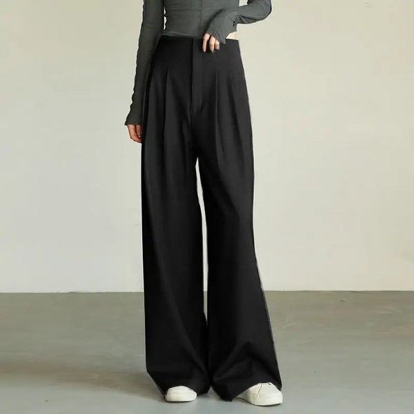 Drape Effect High-Rise Wide-Leg