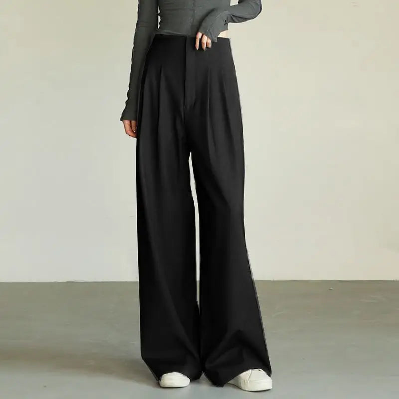 Drape Effect High-Rise Wide-Leg