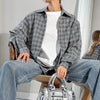 Ash Plaid Elegant Vintage Long Sleeve Top