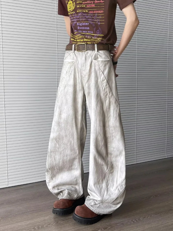 Classic & Sleek Rinse White Relaxed Denim