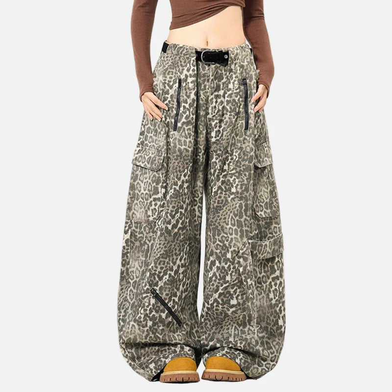 All-American Wild Print Chic Street Pants