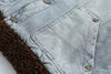 Sherpa Spliced Faux Fur Field Jacket
