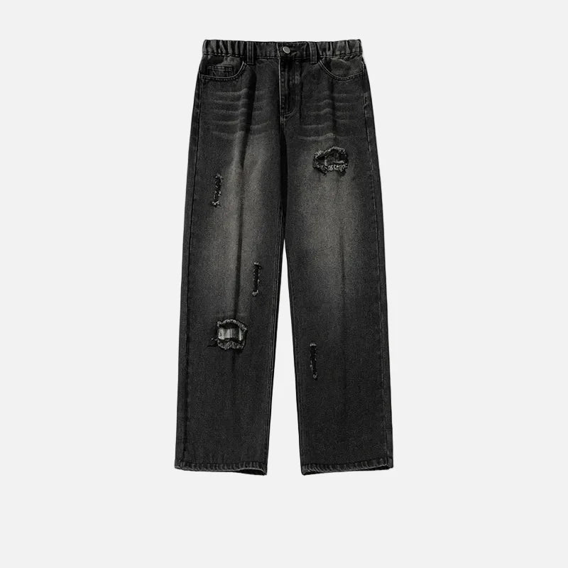 Heritage Flex Waist Patch Torn Classic Leg Denim