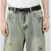 Airy Heritage Torn Knee Denim Shorts