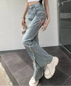Classic Seoul Tassel Split Bell Denim