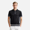 Air-Light Bar-Print Slim Fit Collar-Knit T-Shirt