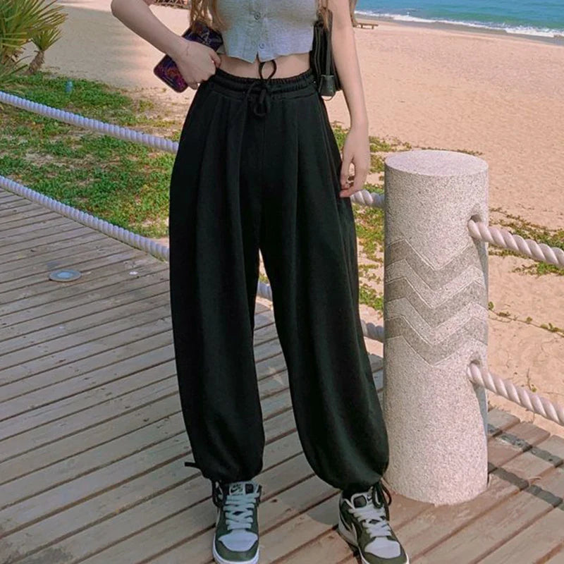 Kadın Wide Leg Western Baskılı Jogger, önden görünüm — Navra Wear
