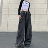 Y2K İspanyol Paça Jean Pantolon, yakın çekim — Navra Wear