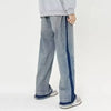 Metro Blue Goth Letter Print Sleek Denim
