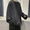 Sade Oversize Uzun Kollu Tişört, yakın çekim — Navra Wear