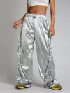 Silver Metallic Parachute Trousers