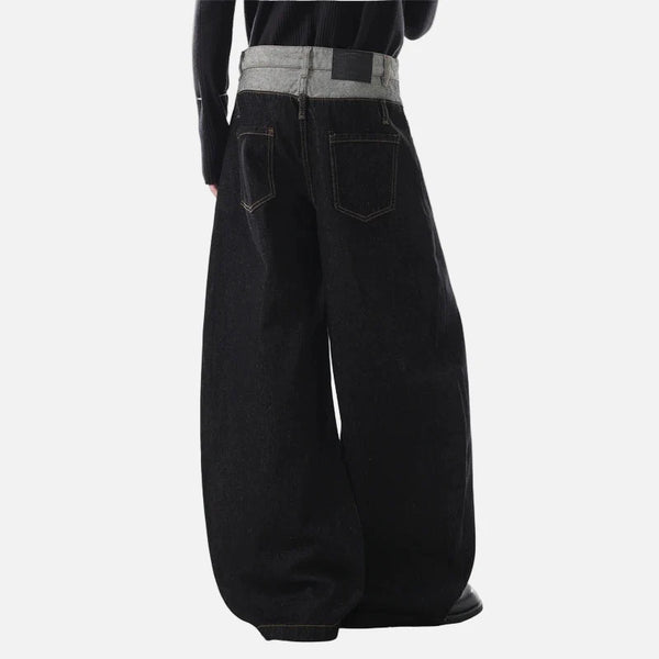 Black Faded Mosaic Easy Cut Denim alternatif görünüm