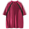Concrete-Jungle Print Spliced Mesh Jersey Sport T-Shirt