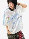 Retro-Faded Harajuku Style Darkwave Cartoon Print T-Shirt