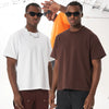Washed-Out Drop-Shoulder Drop Shoulder Cotton T-Shirt