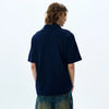 Elegant Letter Illustrated Short Sleeve Collar-Knit T-Shirt