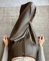 High-Rise Leather Wide-Leg