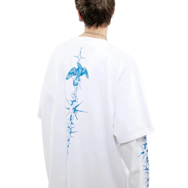 Bright Side Visual Print Long T-Shirt alternatif görünüm