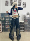 Women Classic Heritage Tie Up High-Rise Denim