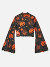 Halloween Pumpkin Pattern Mesh Freedom-State T-Shirt