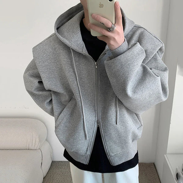 Oversized Front-Open Sweatshirt alternatif görünüm