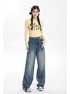 Kadın Vintage Baggy Jean Pantolon, kombin görünüm — Navra Wear