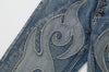 Alev Baskılı Jean Pantolon, önden görünüm — Navra Wear