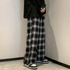 Retro Plaid Loose Trousers